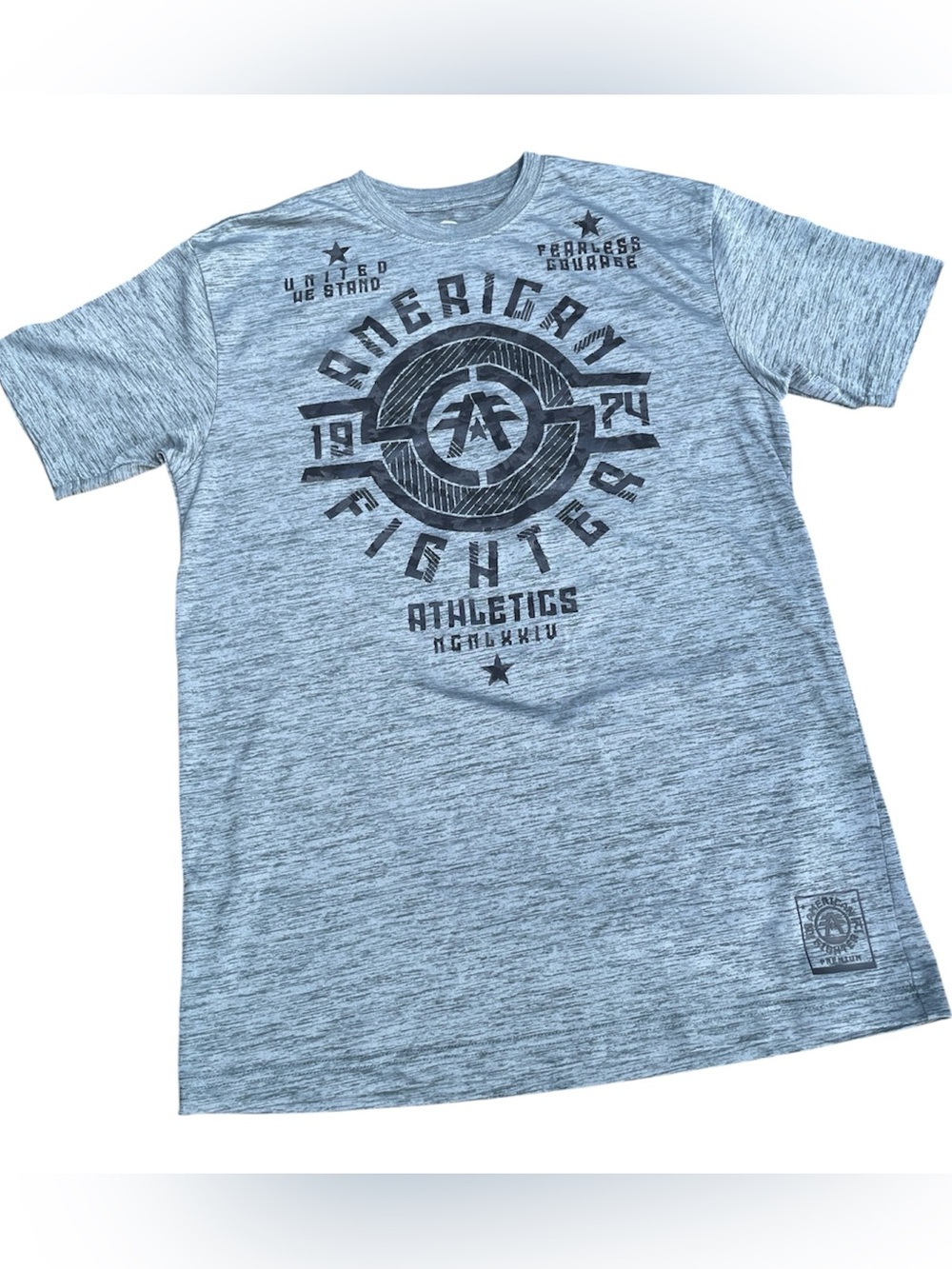 American Fighter Gray and Black‎ Tee- Shirt Large